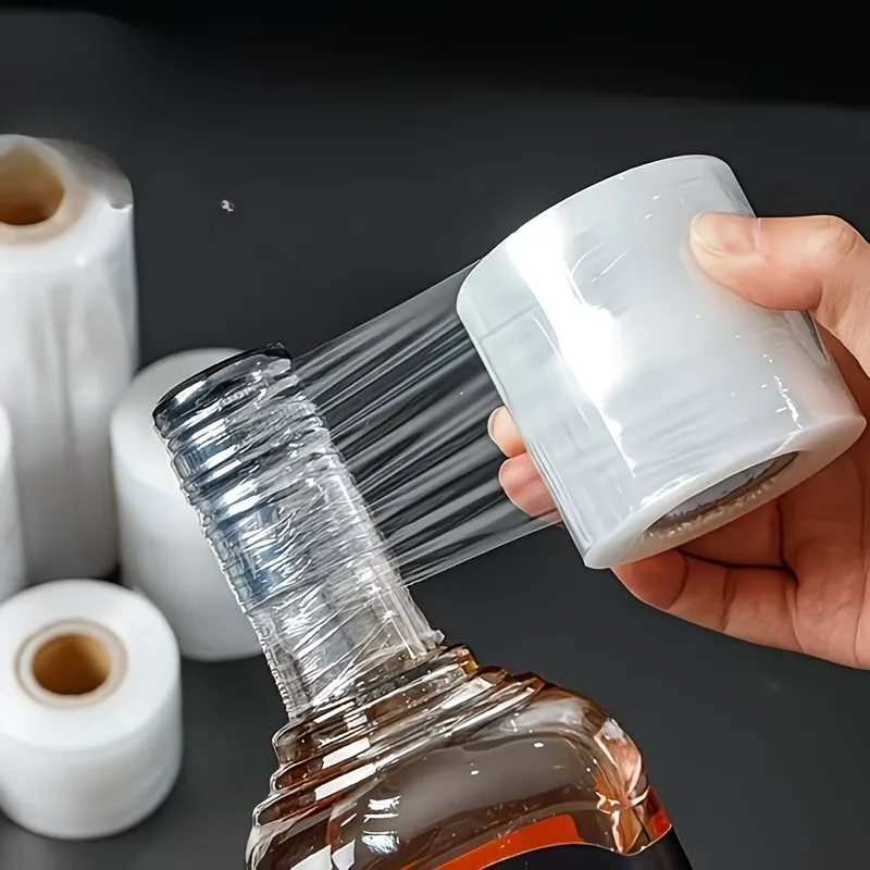 1 Roll of 9055-inch Stretchable Shrink Film, Non-heated Bottle Sealing Machine, Bottled Packaging Supplies, Suitable for Bottles