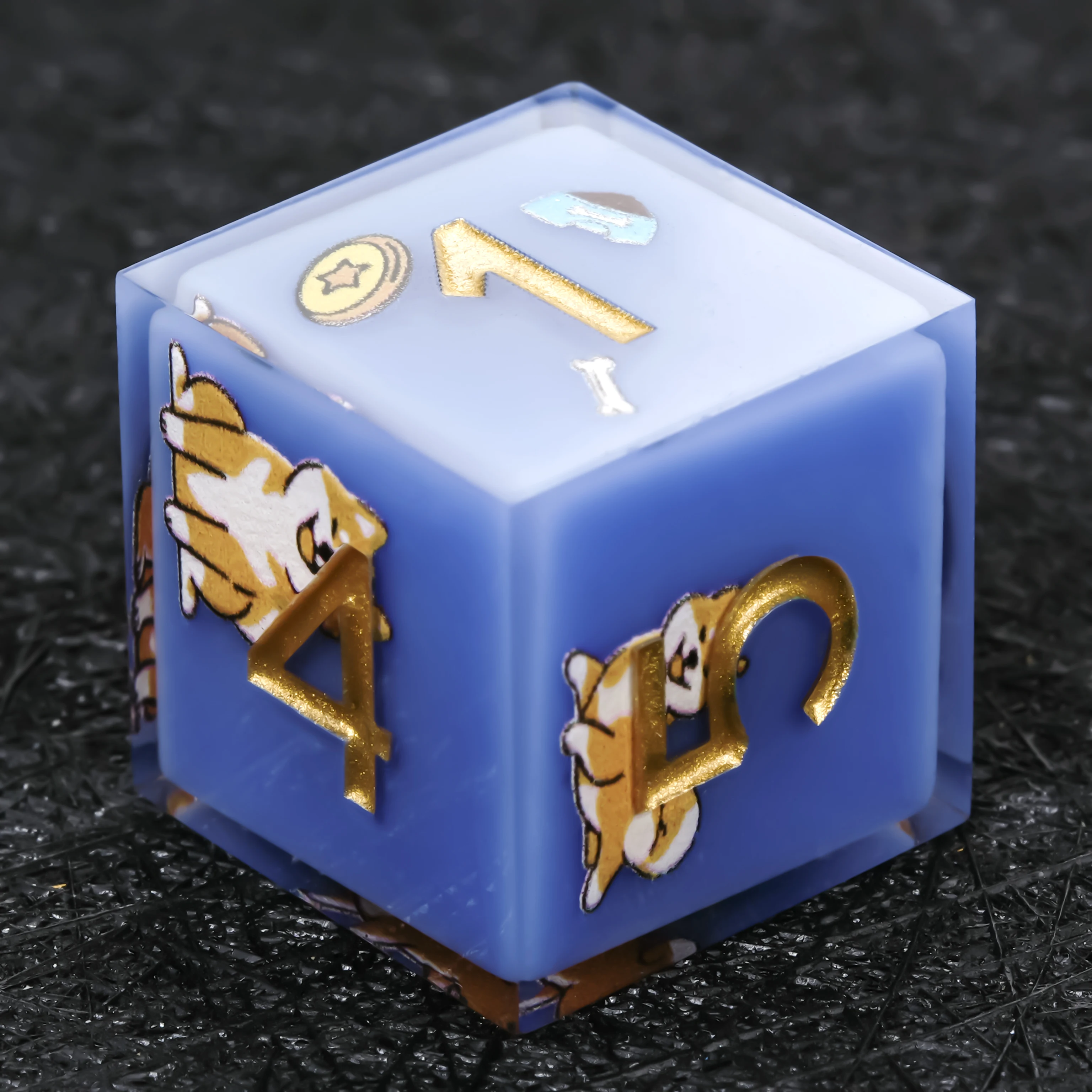 

1-7Pcs Puppy DND Dice Set Dog Resin Dice Multi-sided Polyhedral Dice for D&D Game COC Role Playing RPG Table