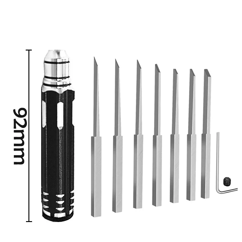 Coltello di precisione Utensile da taglio per hobby 0.1/0.2/0.4/0.6/0.8/1.0/2.0mm Lame per intaglio Incisione Taglio Costruzione Creazione di strumenti fai da te