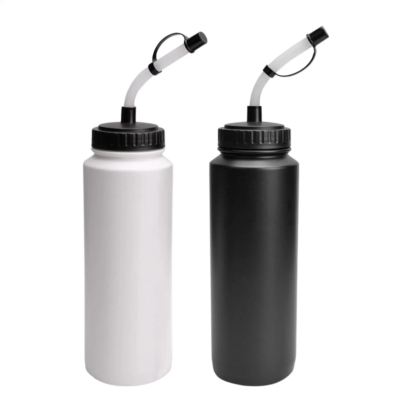 1000ml Hockey Water Bottle Leakproof Drinking Cup Hydration Bottle With Straw for Sports Hiking Camping Cycling Running Gym Yoga