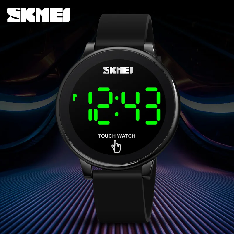 Skmei นาฬิกากีฬาแฟชั่นสำหรับผู้ชายนาฬิกาข้อมือดิจิตอลหน้าจอสัมผัส LED ทหารอิเล็กทรอนิกส์นาฬิกากันน้ำ