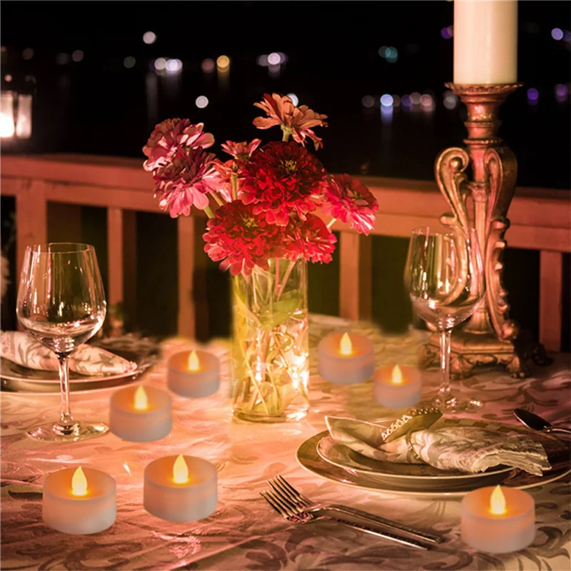 

【Горящее предложение】12 шт. беспламенные свечи на батарейках, светодиодные чайные свечи, поддельные свечи, светодиодные свечи с 6-клавишным таймером, пульт дистанционного управления