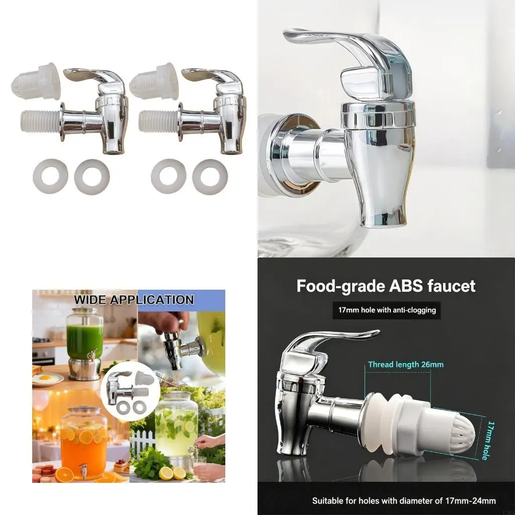 Complete 8Pcs Brewing Tap Set With Lock Nut And Sealing Tape For Secure Installation On Various Container
