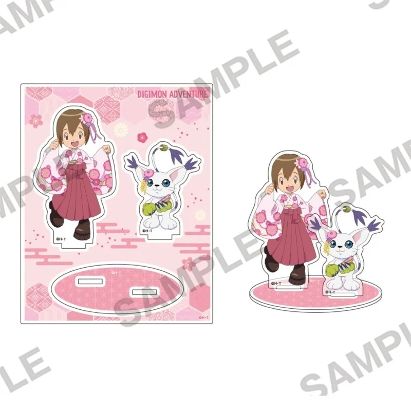 10CM Anime Digimon: Digital Monsters Cosplay Acrylic Figure Stand Plate Agumon Taichi ‘Tai’ Kamiya Keychain Gifts