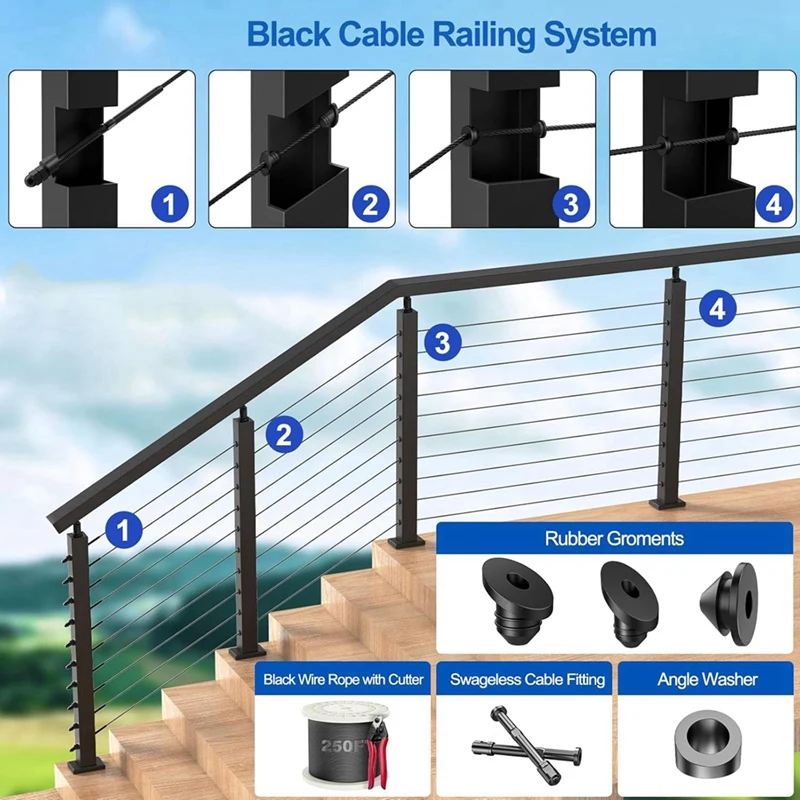 Promotion! 50 Pack Cable Protection Rubber Grommets, 1/8 Inch 5/32 Inch 3/16 Inch Metal Cable Protection Post Cable