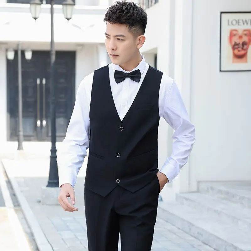 Wedding Brother Outfits Summer Three Piece Suit Set Groomsman Group Wear Men Shirt Tuxedo Vest Formal Attire