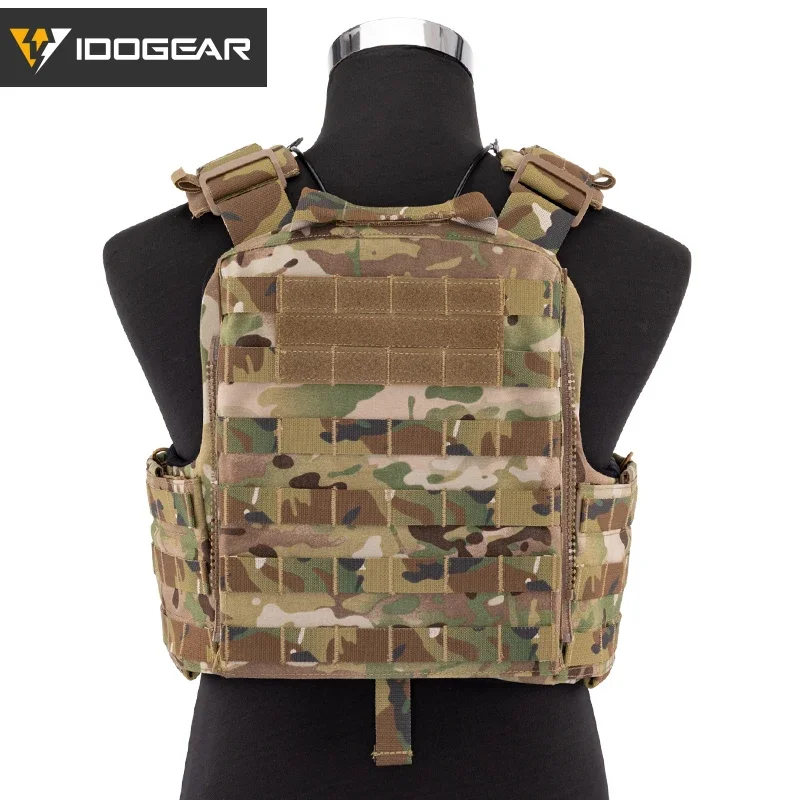 Gilet Tactique IDOGEAR Airsoft Avec étui Triple Mag 556 – Camo – Neuf