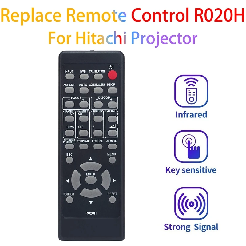 

Plastic Remote Control R020H For Hitachi LCD Projector CP-AX2503 CP-AX3503 CP-AX2505 CP-AX3505 CP-AW3005 CP-AW3506