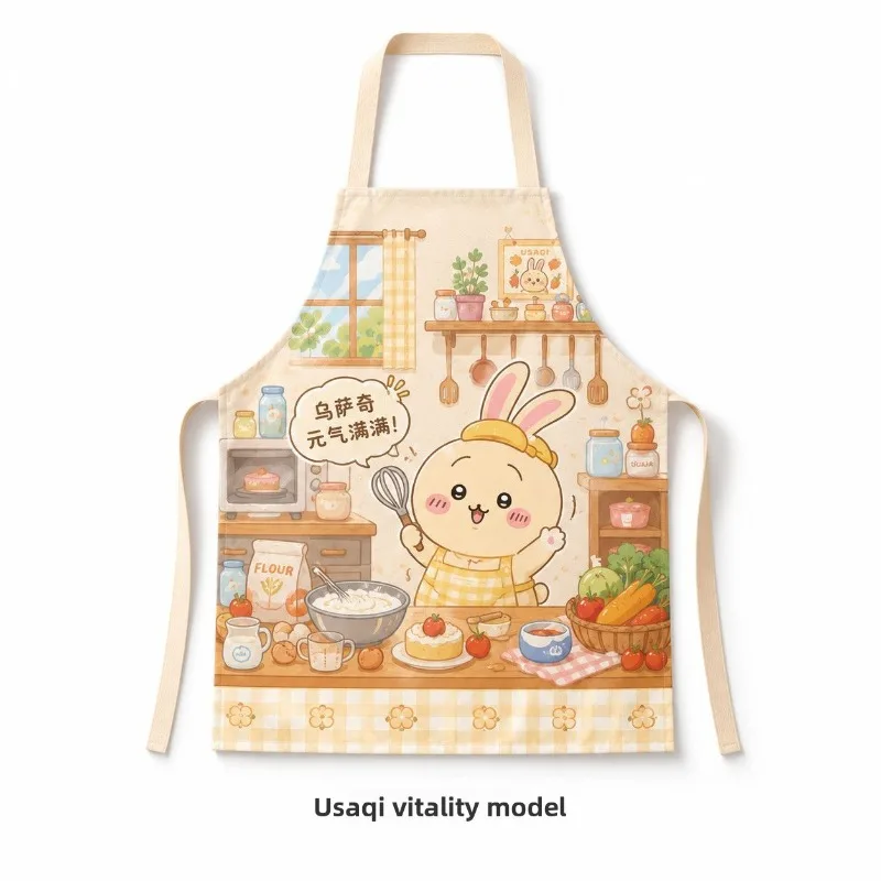 Chiikawa Cute Apron, Cartoon Usagi Hachiware Adult Kitchen Cooking Protective Clothing, Waterproof & Easy To Clean Home Apron