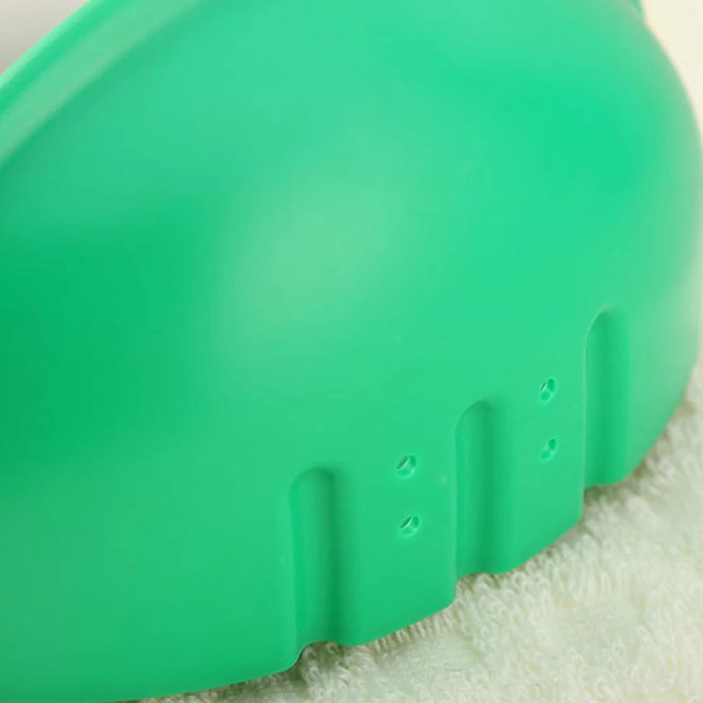 

Creative Suction Cup Soap Holder Wall Mounted Plastic Soap Dish With Drain Hole Cartoon Design For Bathroom Kitchen Green