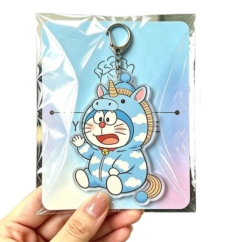 Cute Doraemon Dog‑shaped Keychain Lovely Pendant Daily Portable Bag Decor Gift view 6