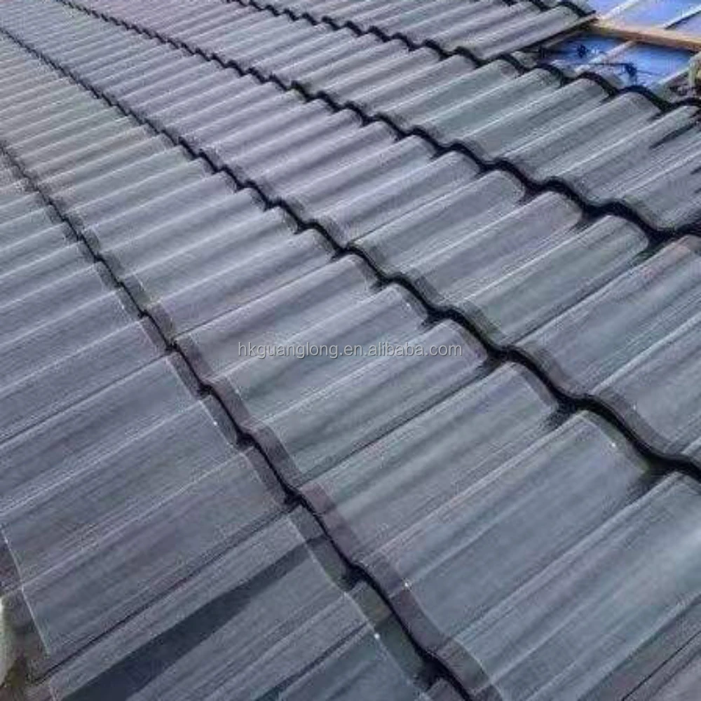 BIPV Monocrystalline Silicon Double-glass Solar Roof Tiles 150W 21% Efficiency Stone-coated Metal Roofing IP68 Waterproof