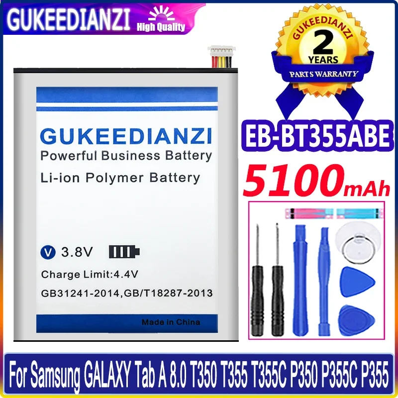 

GUKEEDIANZI EB-BT355ABE EB-BT355ABA Tablet Battery For Galaxy Tab A 8.0 T355 T355C T350 P350 P355C P355M P205 P200 + Tools