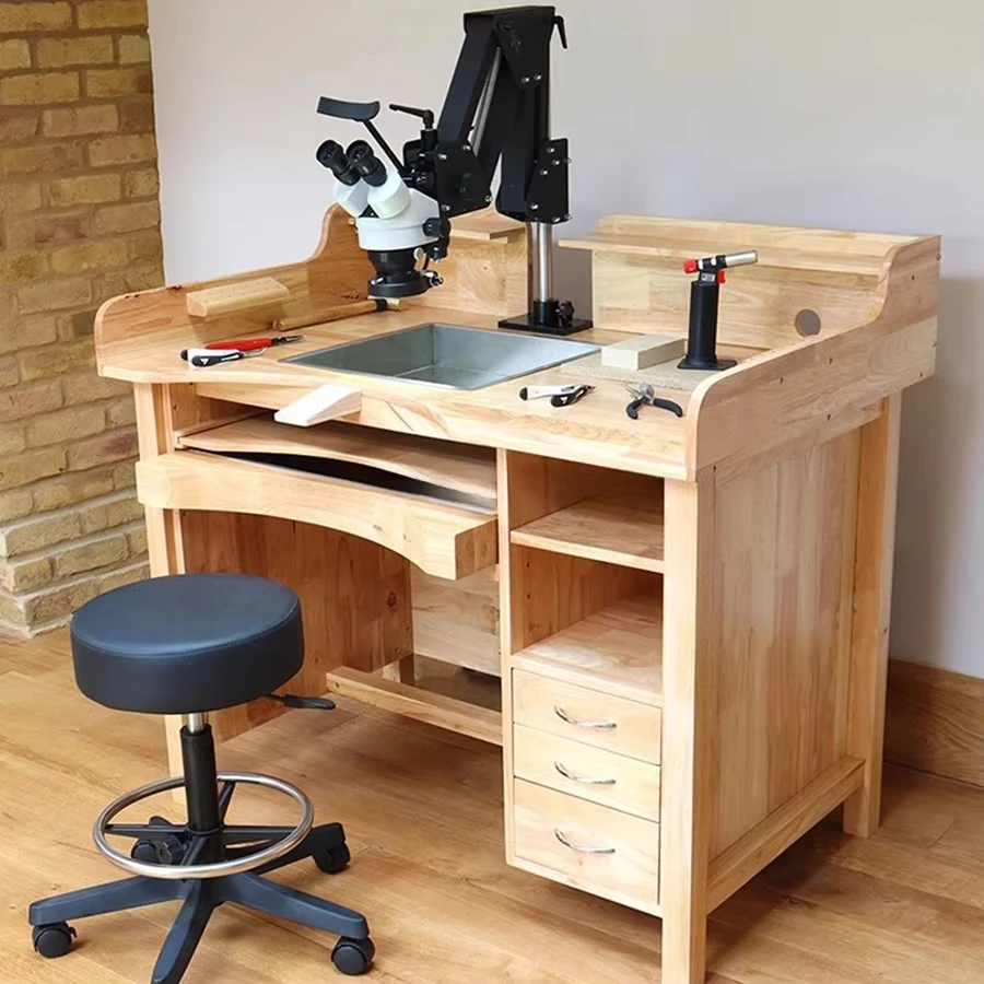 Solid Wood Premium Jeweler's Workbench Is Fully Functional Solid Wood DIY Jewelry Workbench