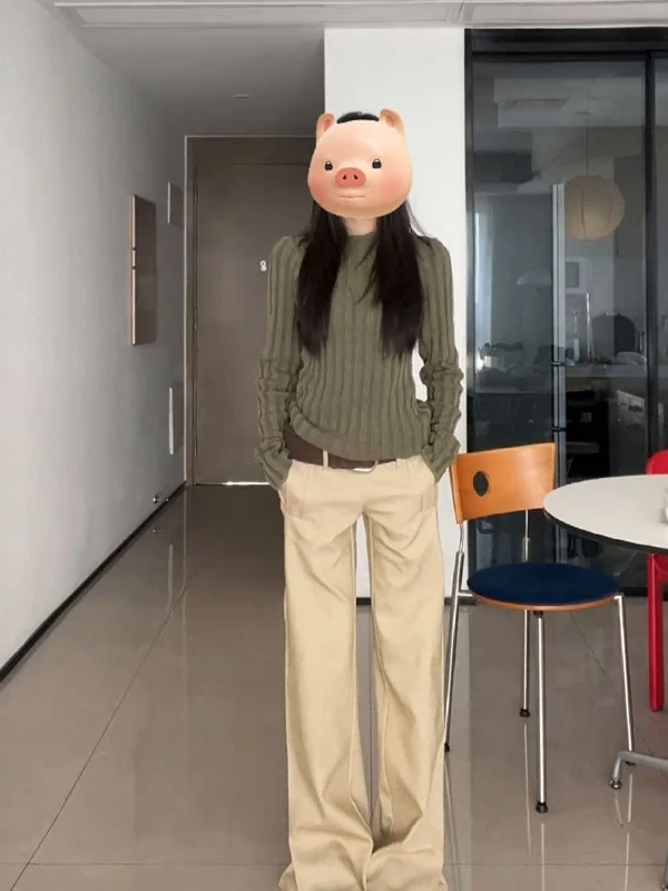 

een round Ne Long Sve Knitted Base irt Women's 2026 New Autumn Winter Slimming Inner Wear Sweater Top Korean Sle