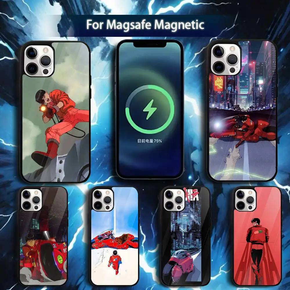 

Чехол для телефона A-Akira 1988, F-Film для iPhone 17,16,15,14,13,12,11, Pro, Max, Plus, Mini, Magsafe, магнитный чехол для беспроводной зарядки