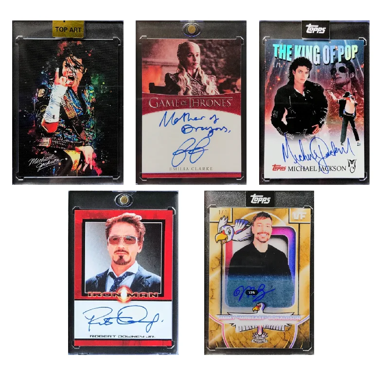 DIY Movie & TV Collectible Cards Panini Style Game of Thrones Michael Jackson Printed Signature Card Anime Collectible Gift