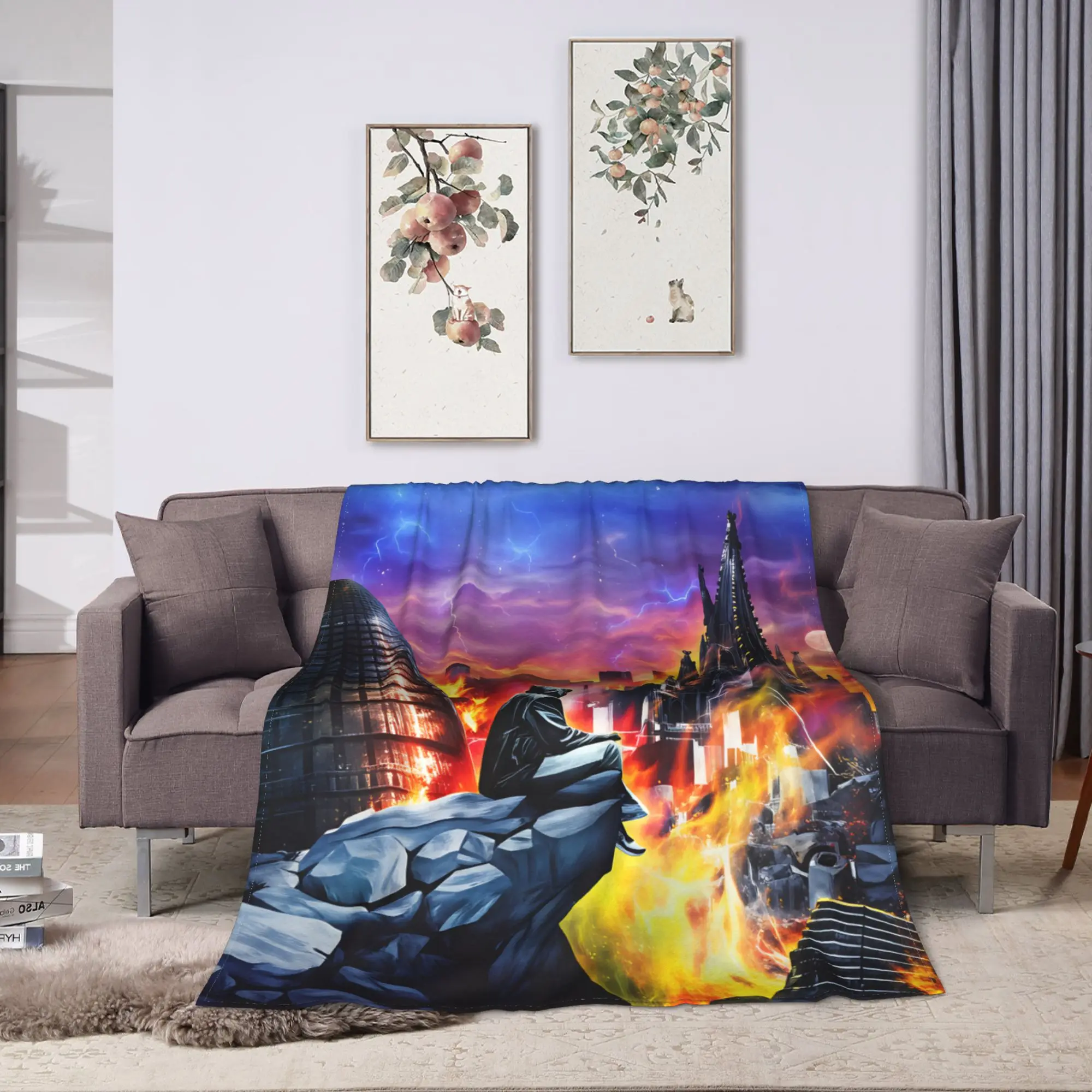 B-bENY Rapper JR  Warm Soft Blanket  Airplane Travel Plush Throw Blanket Print Outdoor Flannel Bedspread Sofa Bed Cover