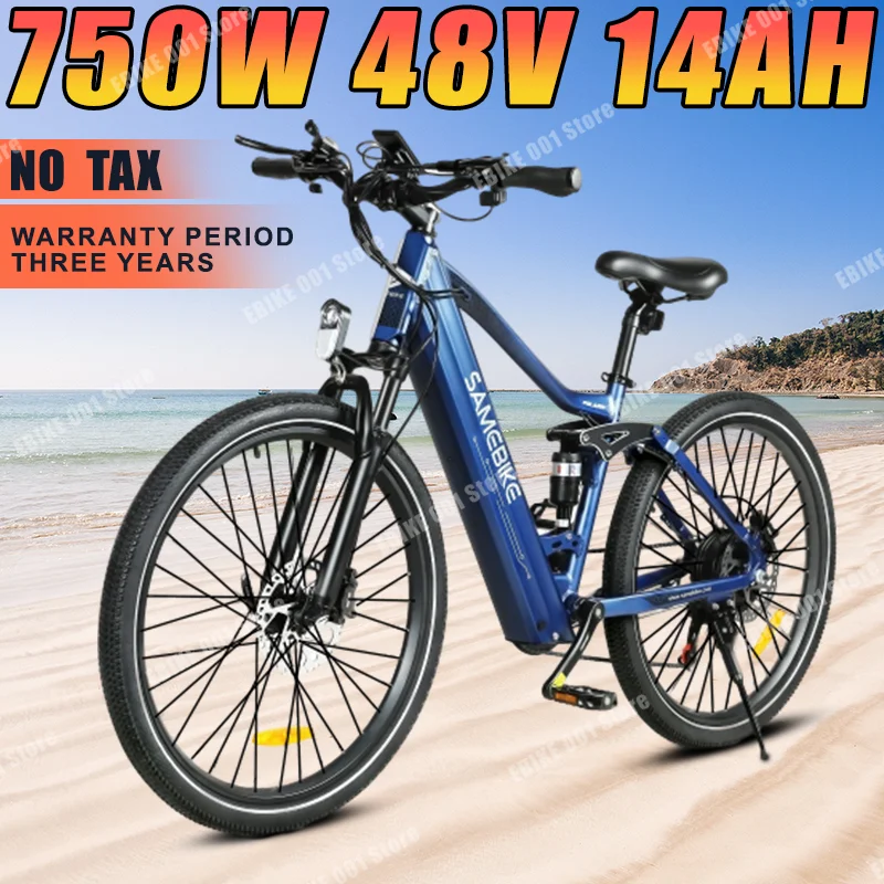 

SAMEBIKE XD26-II Electric Bikes 750W 48V 14AH 26-inch Adult Ebike Mountain Snow Electric Bicycles Hydraulic Disc Brake USA Stock