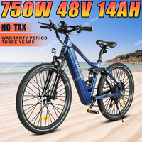 USA Stock SAMEBIKE XD26-II Electric Bike 750W 48V 14AH 26-inch Adult Ebike Mountain Snow  Hydraulic Disc Brake Electric Bicycles