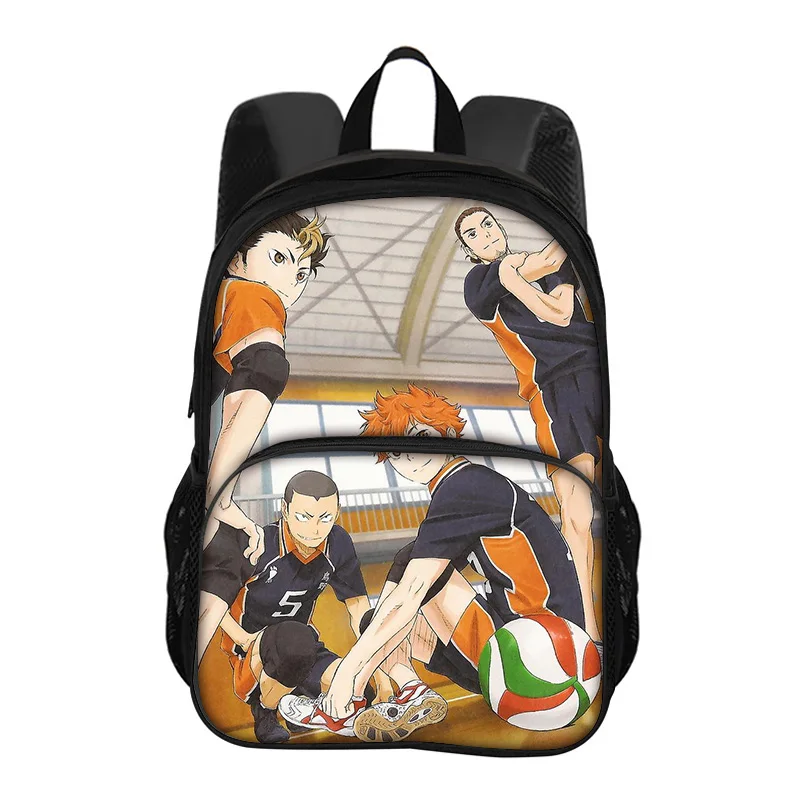 Haikyuu Round Front Bag Backpack Youth Youth 3D Printed New Large Capacity Student Boys and Girls Best Birthday Gift for School