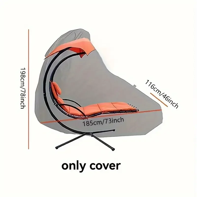 Hanging Chair Cover,  Outdoor Patio Furniture Protector, Fits Rocking Loungers, UV Resistant, Windproof Durable Protective Cover