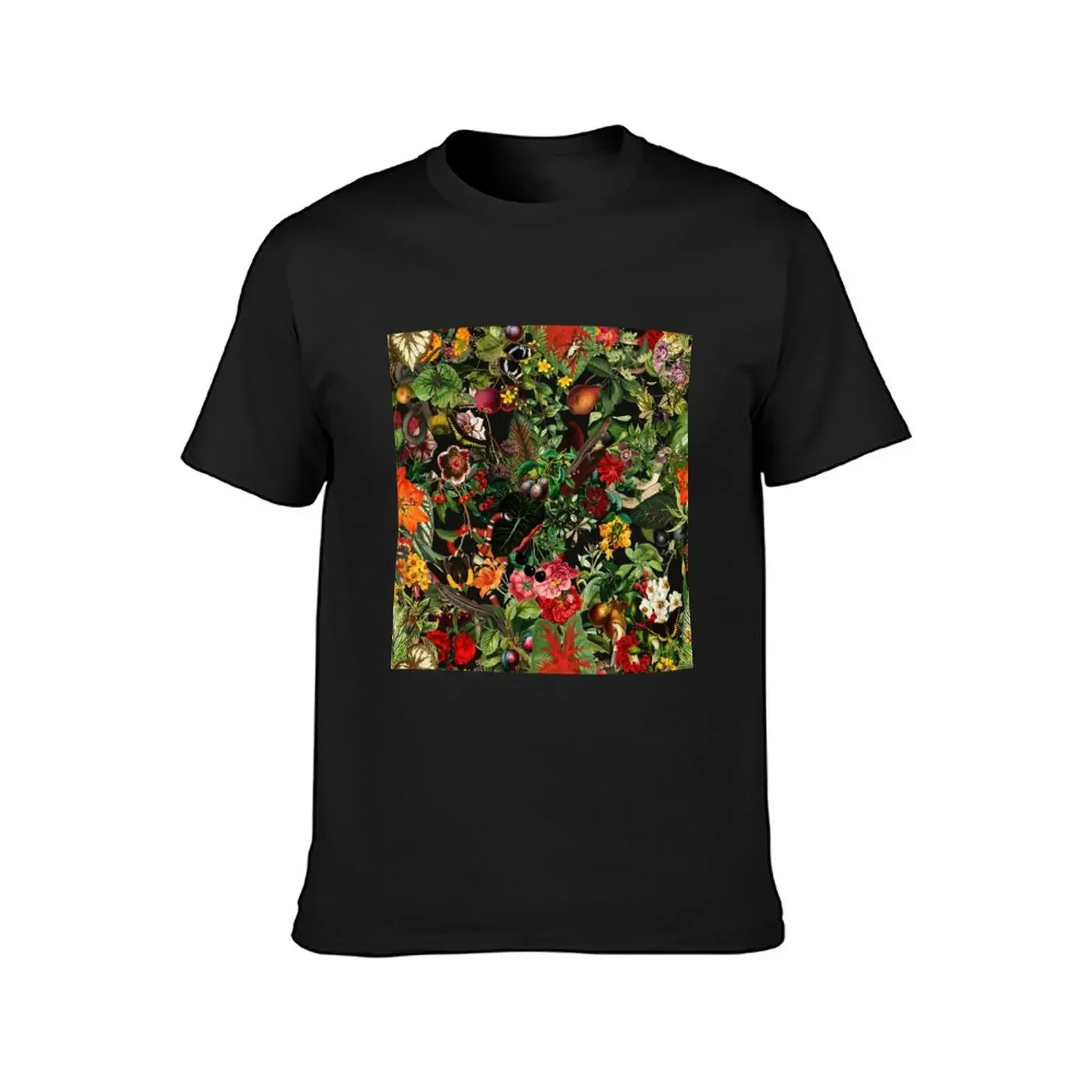 Garden of Eden - Moody Gothic Vintage Maximalist Floral Garden T-Shirt tops sweat new edition t shirts for men cotton