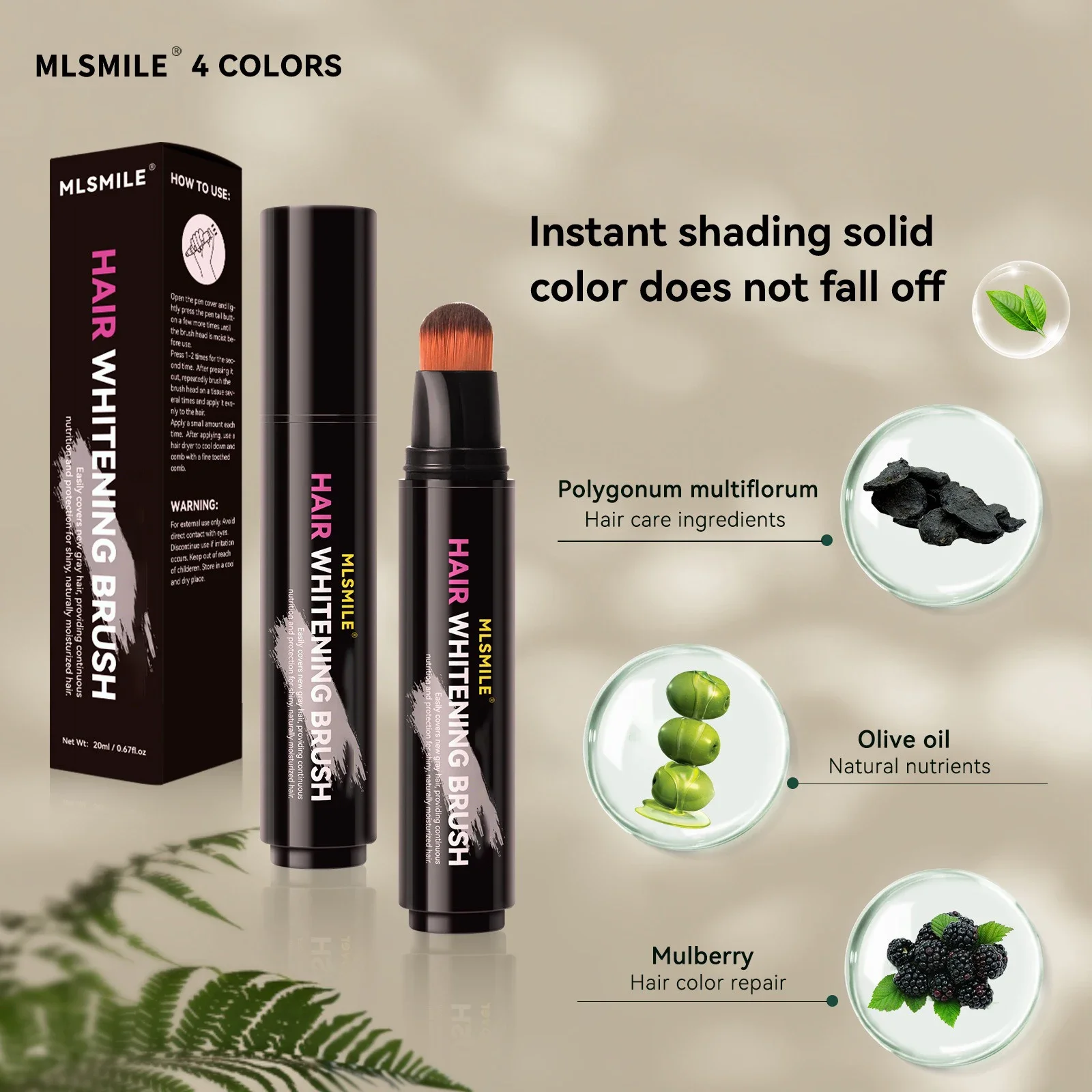 Black Wine Red One-Time Hair Dye Instant Gray Root Coverage Hair Color Modify Press Brush Stick Temporary White Hair Dye Care