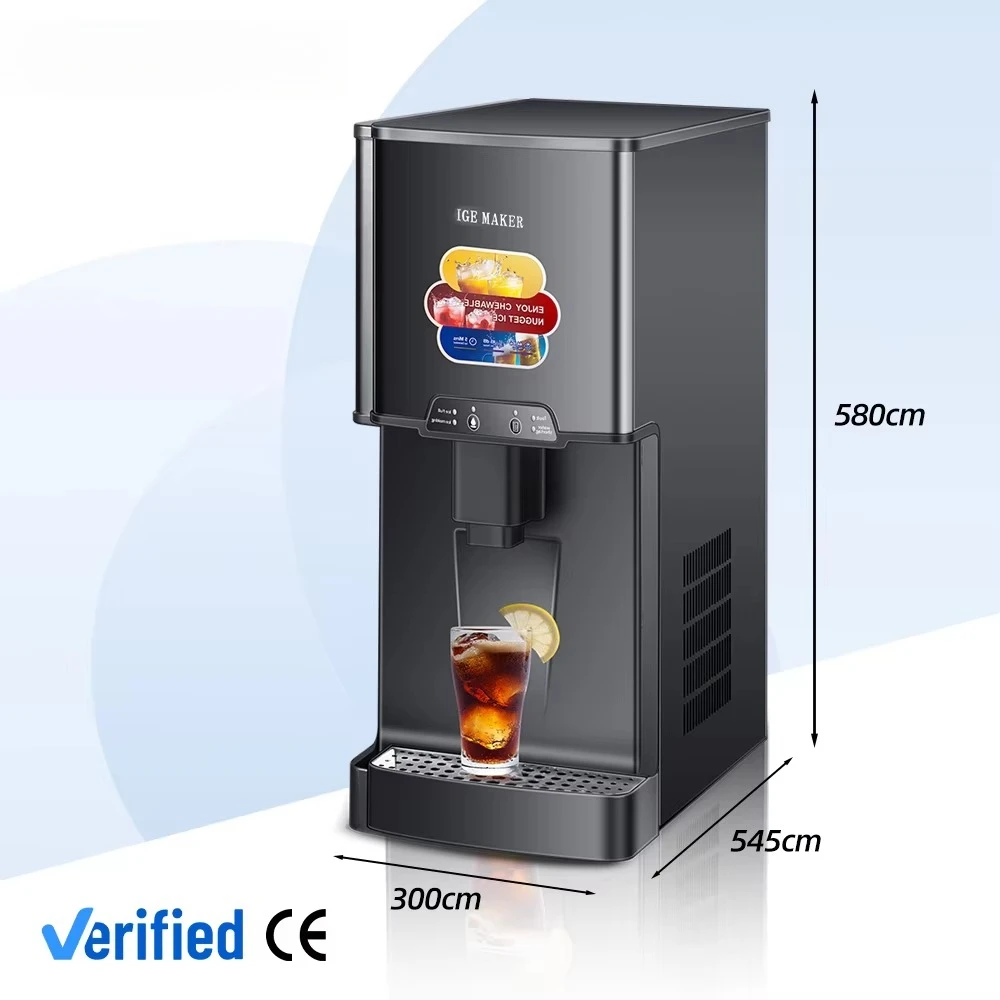 

Top Crystal Cubic Daily Production 100KG~120KG Support Ice/ice Water/water Ice Maker and Dispenser for Hotel