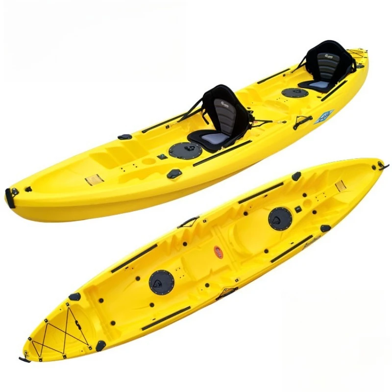 9m Tandem-Reisekanu, Rotationsgeformtes Kajak, Einpersonen-Plastikboot, Angelkajak mit Hartschale, Leichtes Langlebiges Wasserfahrzeug