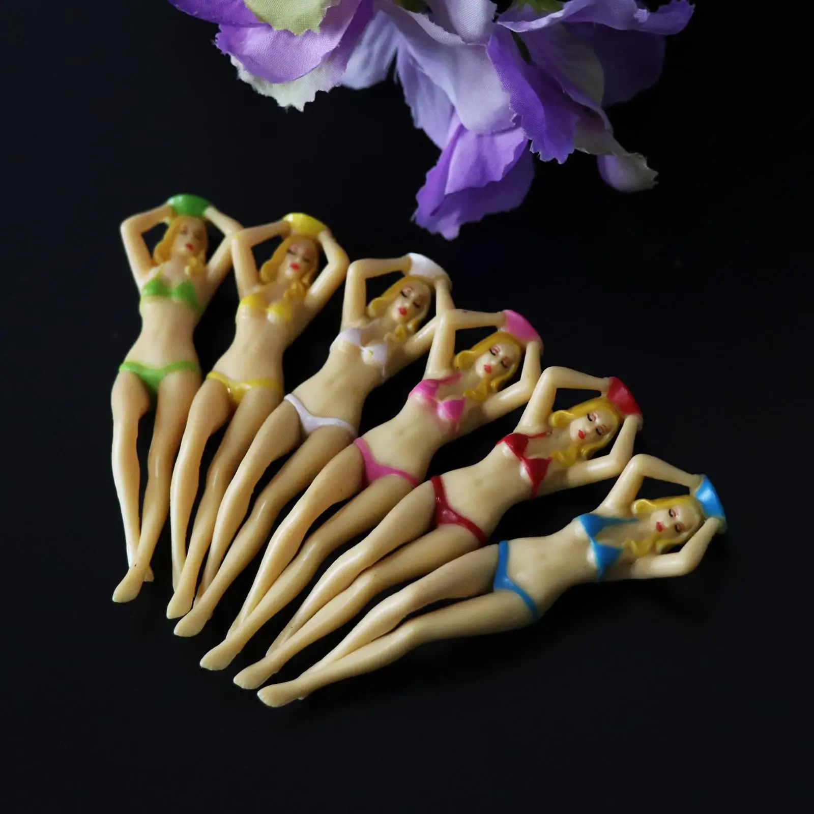 

6pcs Plastic Bikini Hot Lady Body Golf Tees Durable Tool Golf Tees
