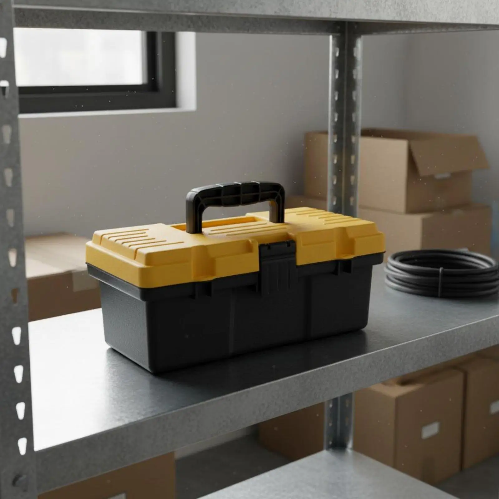 Portable Latch Heavy Duty Tool Case Lockable Large for Electricians, Construction Workers, Workshop, Garage, Job Place