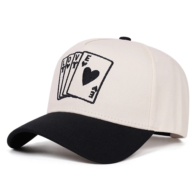 2026 New Baseball Hat Red Peach Poker LOVE Embroidered Hip Hop Skateboarding Hat Daily Commuting Decoration Sunshade Hat Unisex - view 3