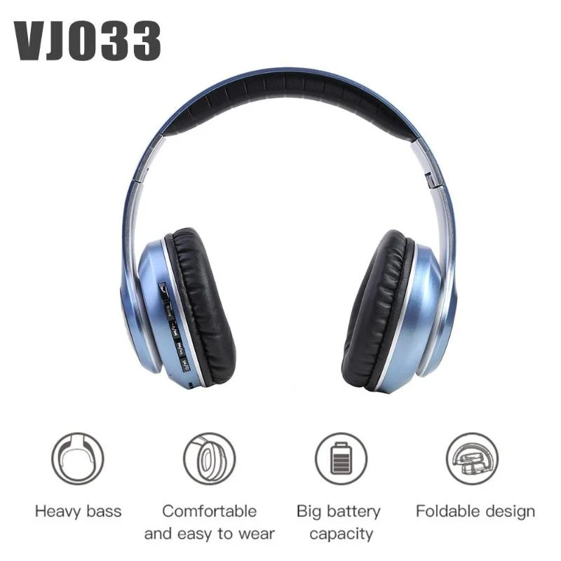 8228uwu7260 Headphones Wireless Headset Earbuds with Microphosic Foldable Adjustable Earphone