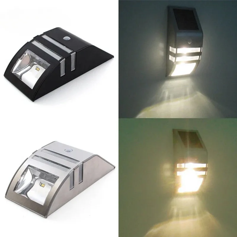 Indoor Outdoor Lighting Solar Stainless Steel Wall Light Stainless Steel Solar Fence Light Step Fence Light Factory