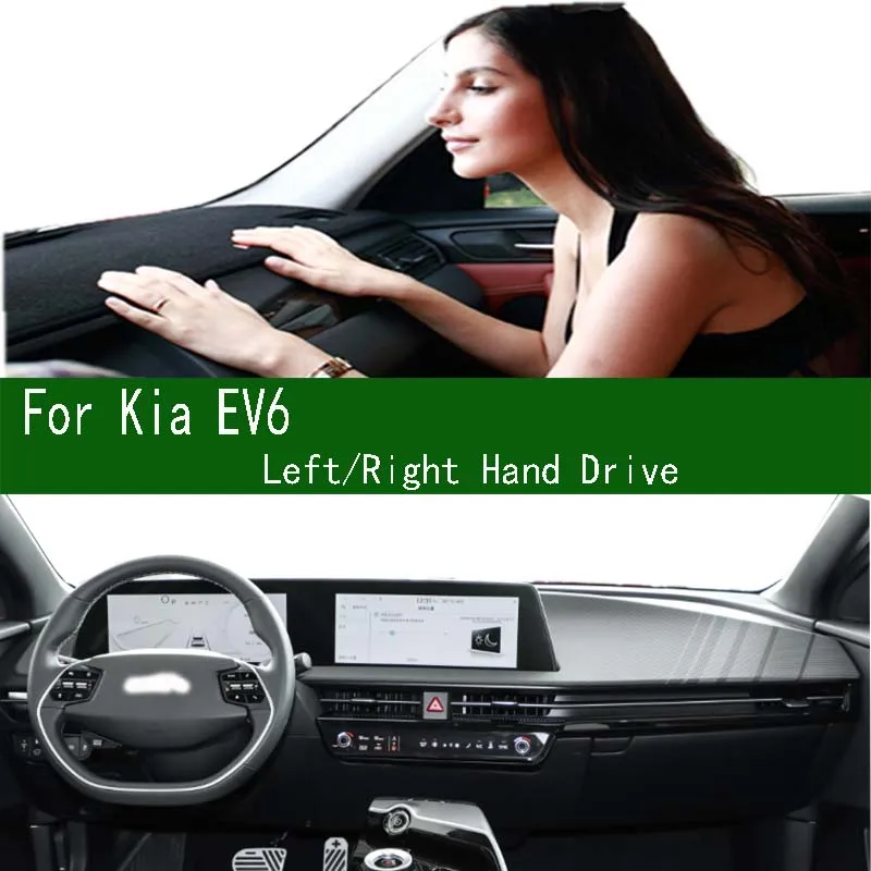 

For Kia EV6 GT-Line Dashmat Dashboard Cover Instrument Panel Sunscreen Insulation Protective Pad Anti-Dirt Proof Ornaments