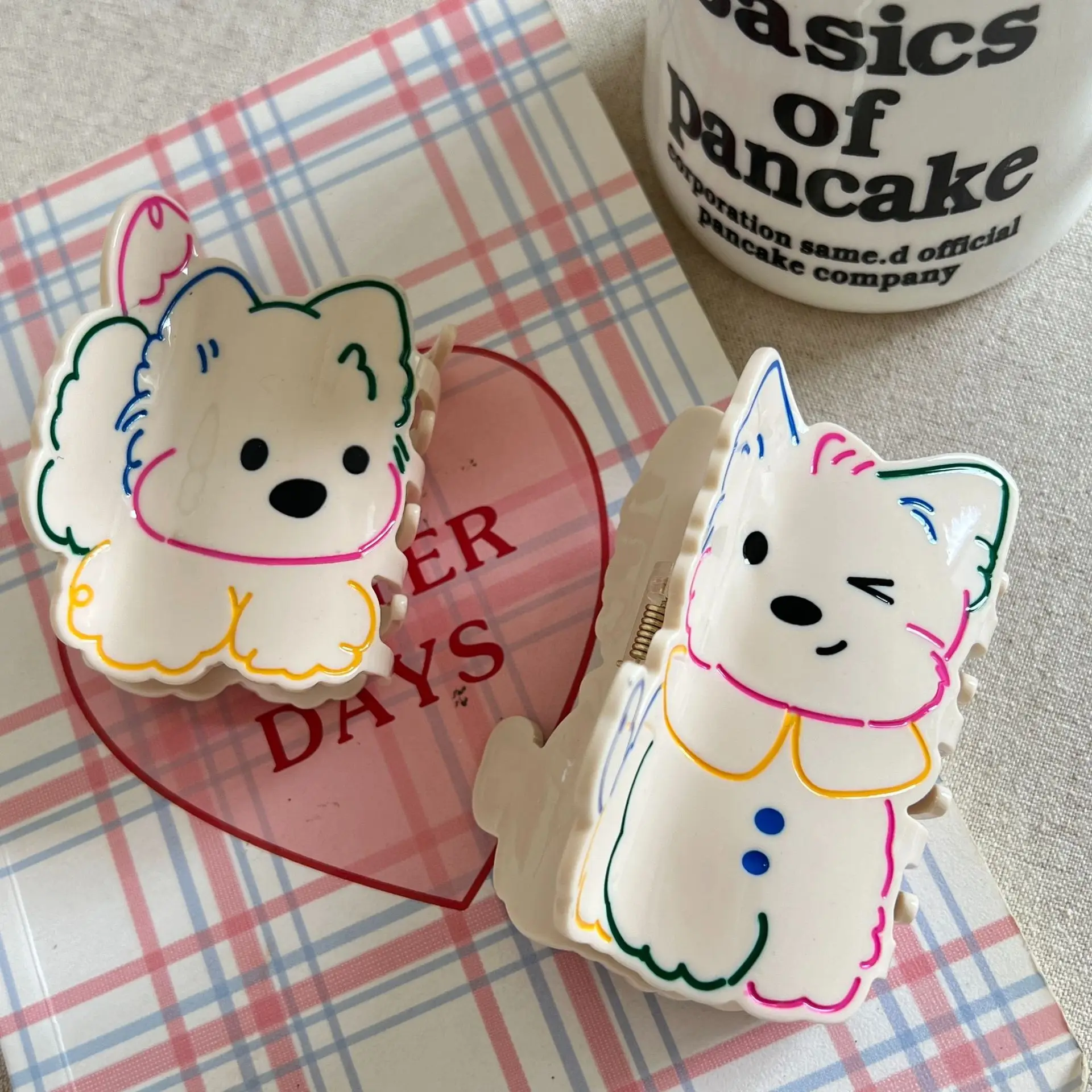 

New West Highland Puppy Claw Clip Acetate Cute Cartoon Shark Clip Colorful Ins Dog Hair Claw Hair Accessories for Women Girls