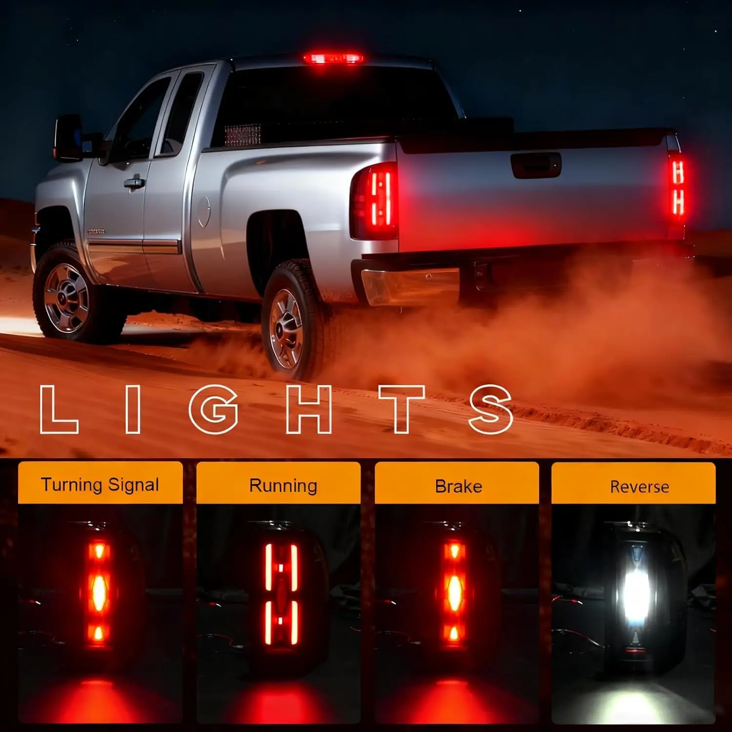 أضواء خلفية LED متتابعة لسيارة تشيفي سيلفرادو 1500 2500HD 3500HD 2007-2013 بدء تشغيل الرسوم المتحركة الديناميكية بدوره إشارة الفرامل عكس