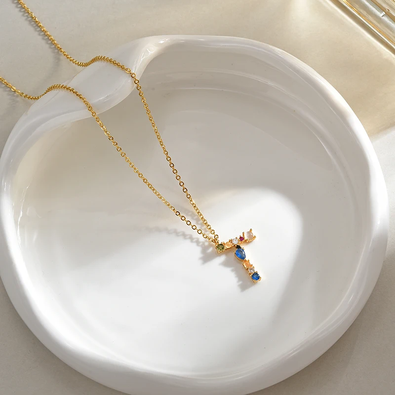 Women's 925 Silver Initial Necklace, Personalised Gift