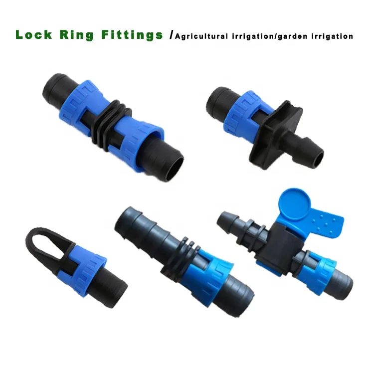 High Quality 16MM Drip Tape Irrigation Fittings Plastic  Ring Coupling Pipe Connectors for Agriculture Drip Irrigation