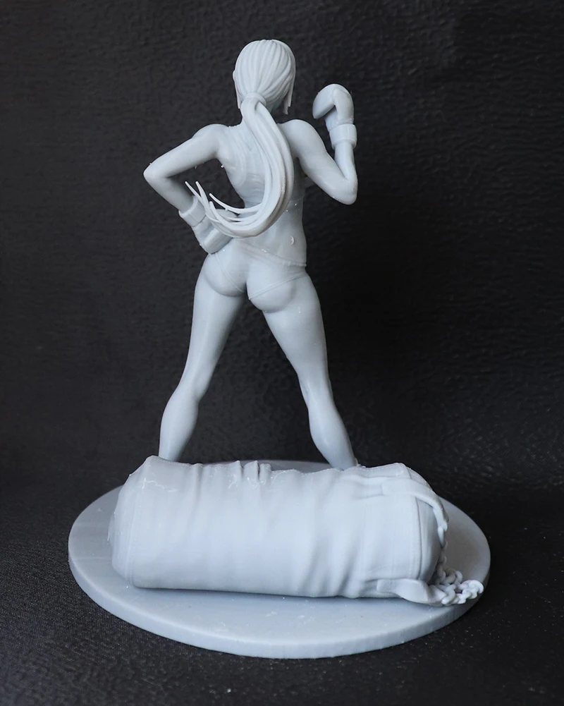 1/24 75mm 1/18 100mm resina modello boxe ragazza figura scultura non verniciata nessun colore RW-014