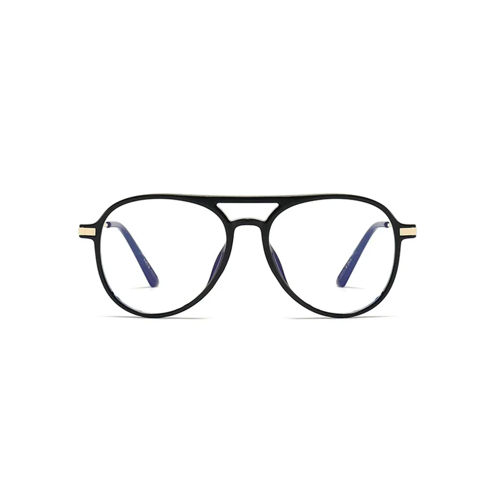Clara Vida Fashion Oversized Pilot Frame Double Bridge Comfortable Progressive Multifocal Reading Glasses +0.75 To +4