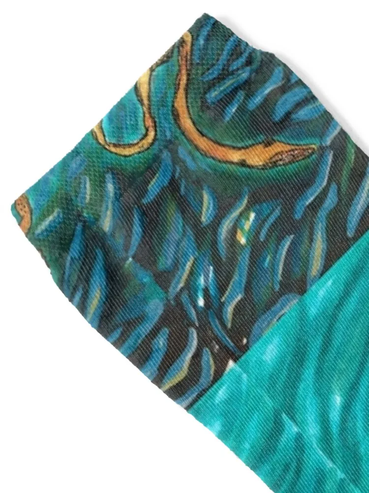 Deep Sea Squid Drawing by Brooke Socks Stockings man Sports sports and leisure valentine gift ideas Socks For Girls Men's