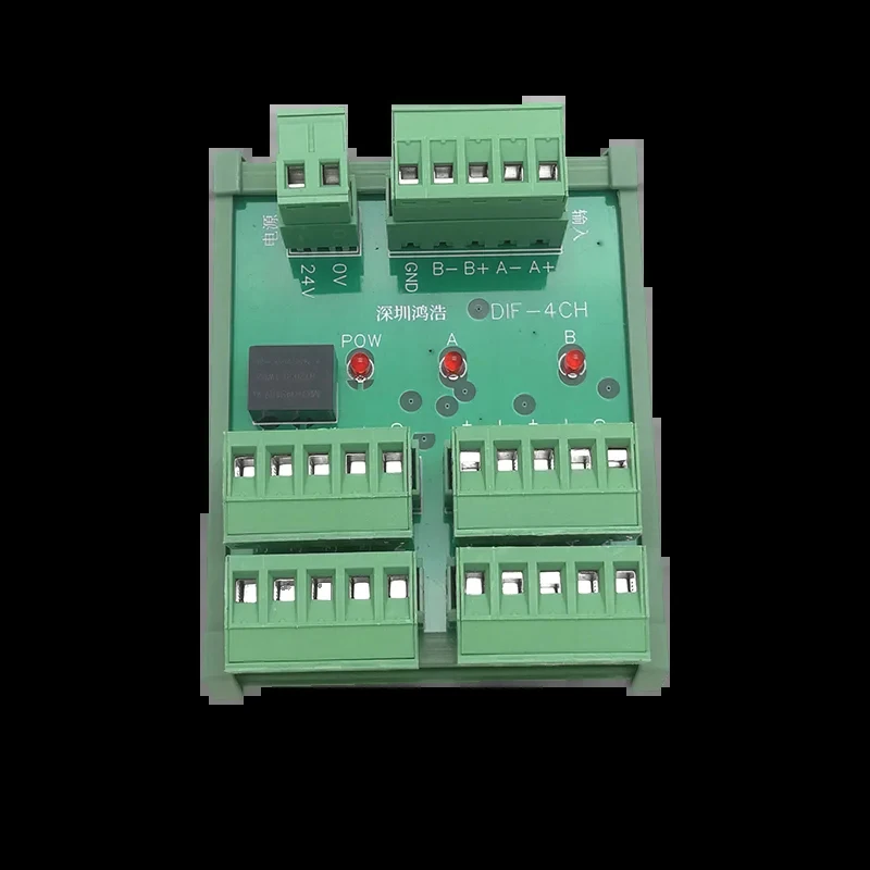 DIF-4CH Encoder, High-Speed Pulse Signal Splitter, Differential Expansion Module, 1 In, 4 Out, 5V External Power Supply