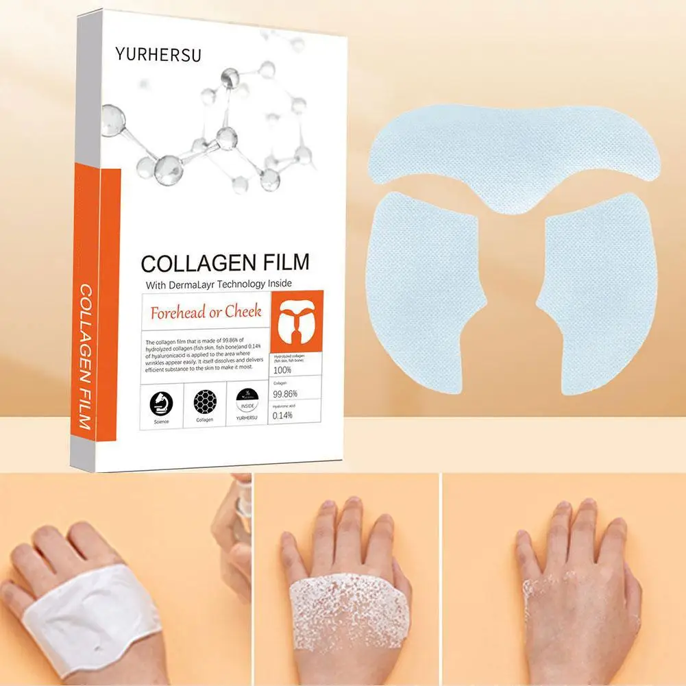 Máscara Facial Solúvel em Água, Filme de Colágeno Highprime, Pasta Hidratante, Remendo Essência, Cuidados Com A Pele, 1 Conjunto