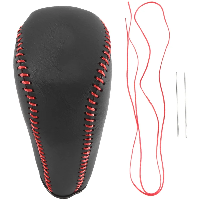 Leather Gear Shift Knob Cover For Toyota Corolla Rav4 Rav 4 2014-2019 Automatic Hand-Stitched DIY Gear Shift Collars-X67A