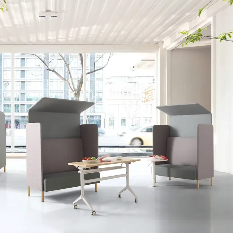 Sofa semi-enclosed modern simple office lounge area reception commercial negotiation semi-enclosed private high-back sofa