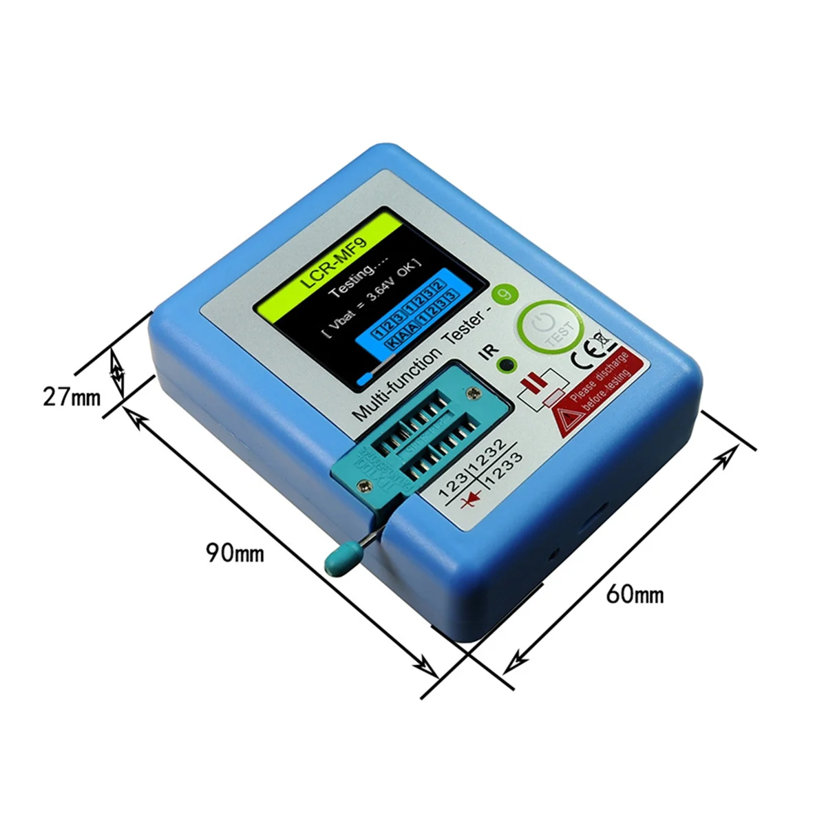 SMIEA LCR-MF9 TFT Display LCD Multimetro Transistor Tester Diodo Triodo Condensatore Resistenza Misuratore di Prova MOSFET NPN PNP Triac