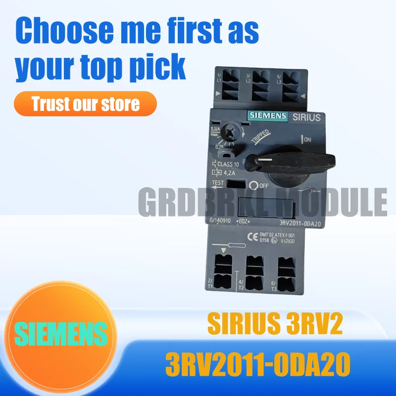 

New Original SIMIENS 3RV2011-0DA20 Motor Protection Circuit Breaker 0.22-0.32 A
