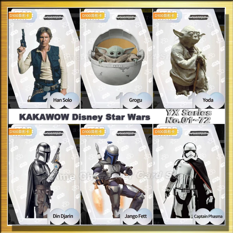 Original Disney 100th Star Wars Card Kakawow YX Series Single Cards No.01~72 Global limited Collectible Card Movie Kids Art Toys